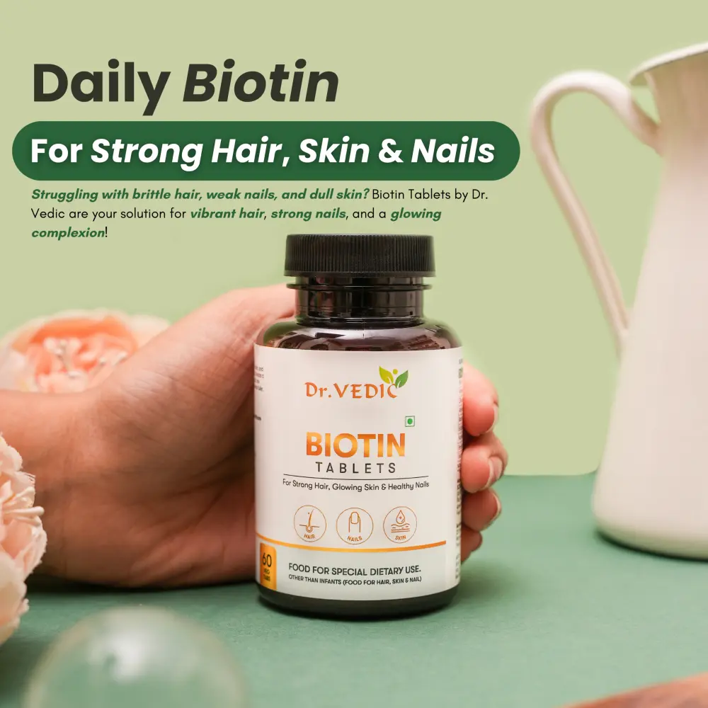 Dr.Vedic 100% Natural Biotin Tablets 60