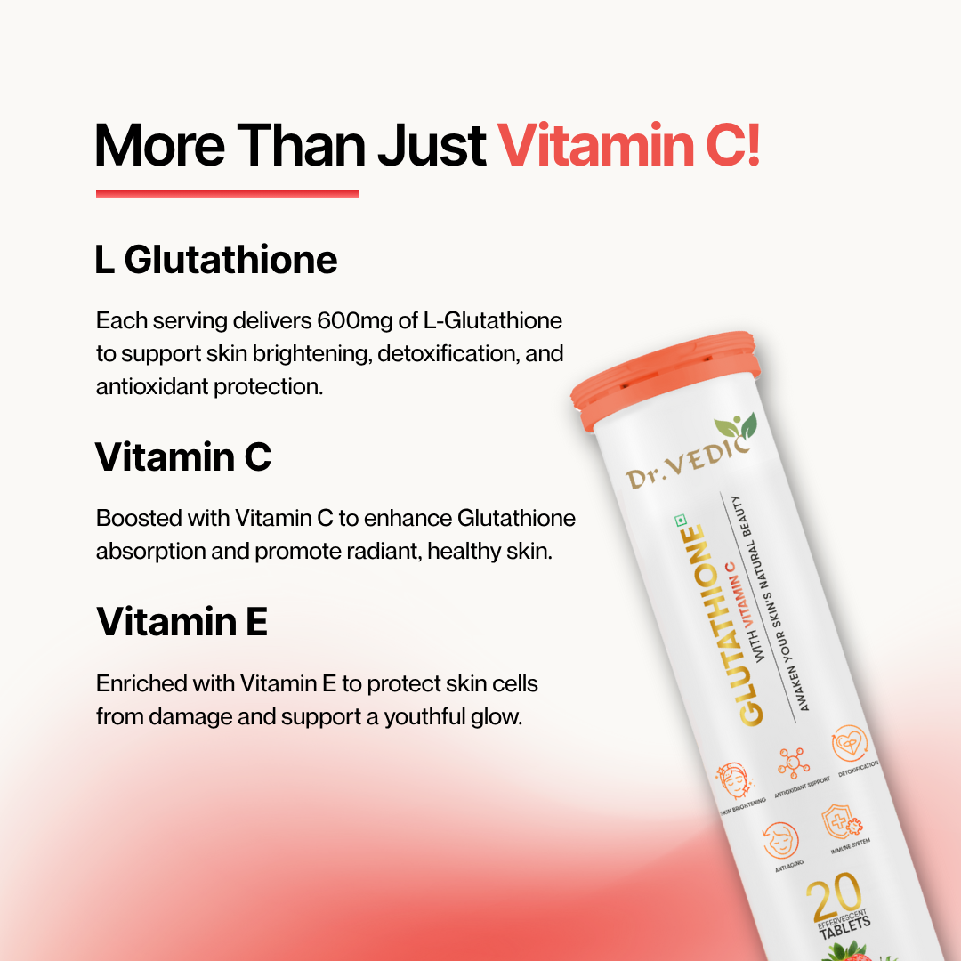 Dr.Vedic Glutathione Tablets (StrawBerry Flavour)